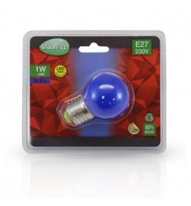 Ampoule LED E27 Bulb G45 1W Bleu