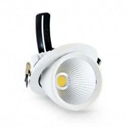 Spot LED Escargot Rond Inclinable et Orientable avec Alimentation Electronique 10W 4000°K
