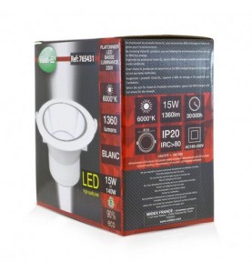 Downlight LED Blanc rond Basse Luminance Ø150mm 15W 6000°K
