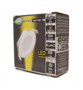 Plafonnier LED Blanc Ø85 8W 3000°K