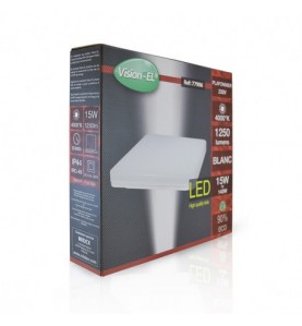 Plafonnier LED Carré 15W 4000°K
