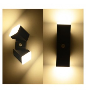Applique Murale LED 13W 720 LM Détecteur 3000°K Gris IP54