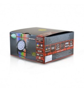 PROJECTEUR EXTÉRIEUR NOIR 230V 9W RGB + BLANC CCT IP65