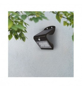 Applique Murale LED Solaire 3.2W 4000°K Noir + Détecteur
