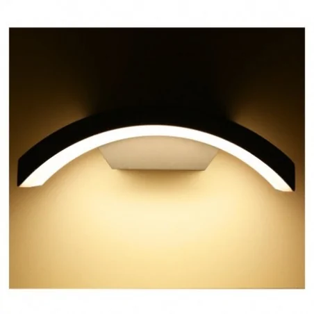 Applique Murale Curviligne LED 6W 3000°K Gris Anthracite IP54