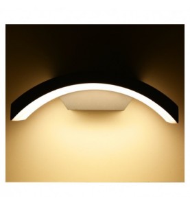 Applique Murale Curviligne LED 6W 3000°K Gris Anthracite IP54