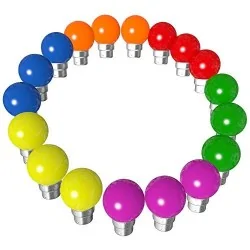 18 ampoules multicolore Led B22 guirlande guinguette
