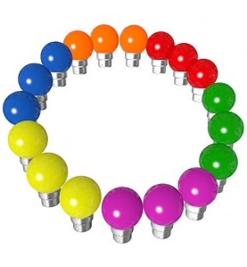 18 ampoules multicolore Led B22 guirlande guinguette