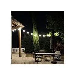Rêvenergie - Guirlande guinguette extérieure lumineuse 20 ampoules B22 Blanc 10m