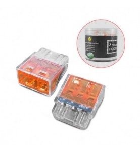 Connecteur rapides 3 fils rigides - boite 100pcs
