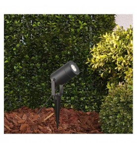 Projecteur Piquet Slim (sans ampoule) 230V GU10 Noir IP65