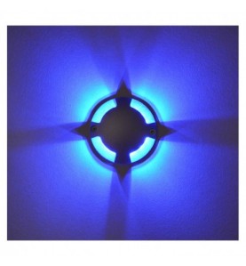 Spot LED Balise Bleu Rond 4 diffuseurs 1W