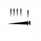 Lot de 5 Piquets de fixation projecteur extérieur métal