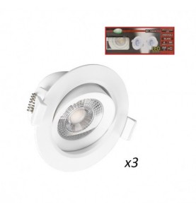 Spot LED SMD Orientable 5W 4000°K pack de 3