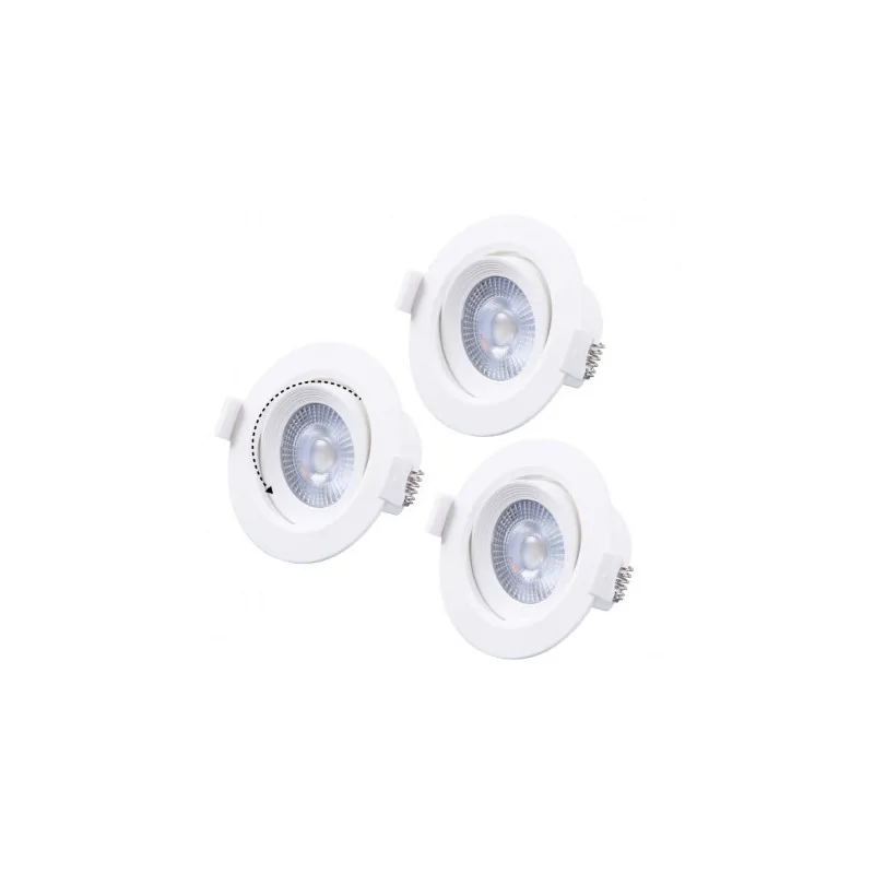 Spot LED SMD Orientable 5W 4000°K pack de 3