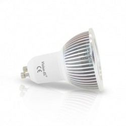 Miidex Lighting - Ampoule LED GU10 Spot 5W 3000°K Aluminium 75°