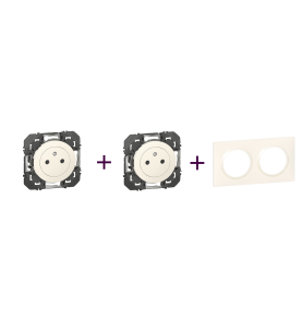 Legrand | Pack Dooxie 2P+T x2 + Plaque 2P