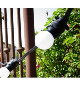 Rêvenergie - Guirlande guinguette extérieure lumineuse 20 ampoules B22 Blanc 10m