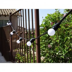 Rêvenergie | Guirlande guinguette 20 ampoules B22 Blanc 10m