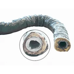 Unelvent - 813920 - Gaine souple isolée ECOSOFT, isolation 25 mm, zéro phtalate, D 80 mm, long 6 m