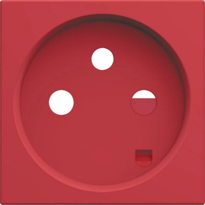 Hager - WXD104R - Enjoliveur PC 2P+T détrompage rouge