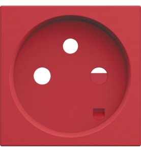 Hager - WXD104R - Enjoliveur PC 2P+T détrompage rouge