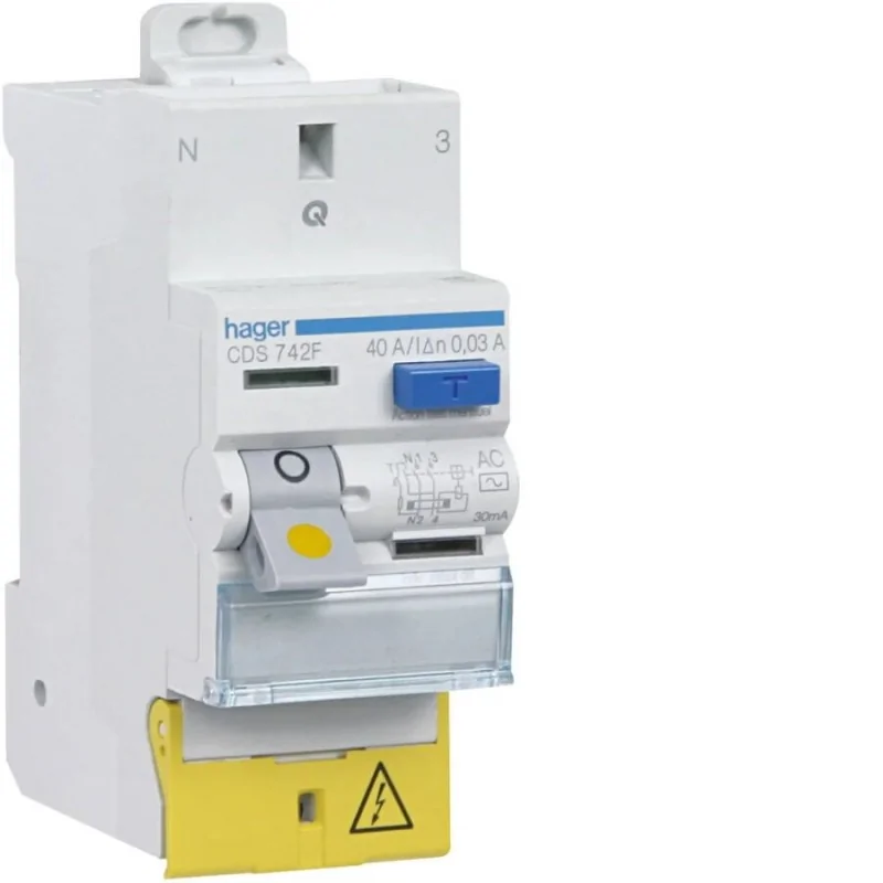 Hager - CDS765F - Interrupteur Différentiel 2P 63A 30mA A SanVis