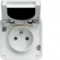 Hager - WNA100B - cubyko PC 2P+T assoc. blanc IP55