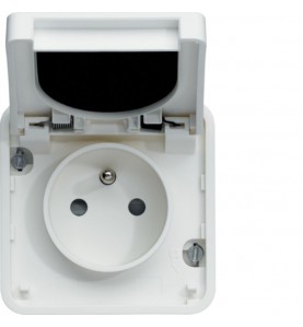 Hager - WNA100B - cubyko PC 2P+T assoc. blanc IP55