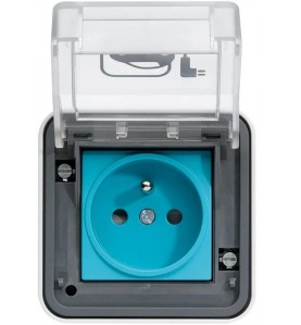 Hager - XEV080 - Witty IP55 3KW 2P+T M2+ saillie véhicule électrique