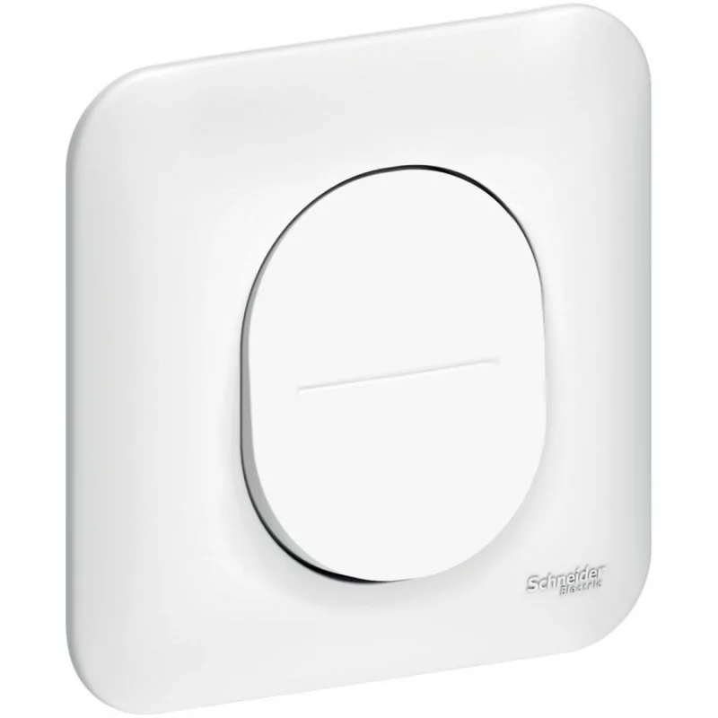 Schneider Electric - S260204 - Ovalis - Interrupteur va et vient - 10 AX avec plaque Blanc Schneider Electric - S260204 - Ovalis - Interrupteur va et vient - 10 AX avec plaque Blanc