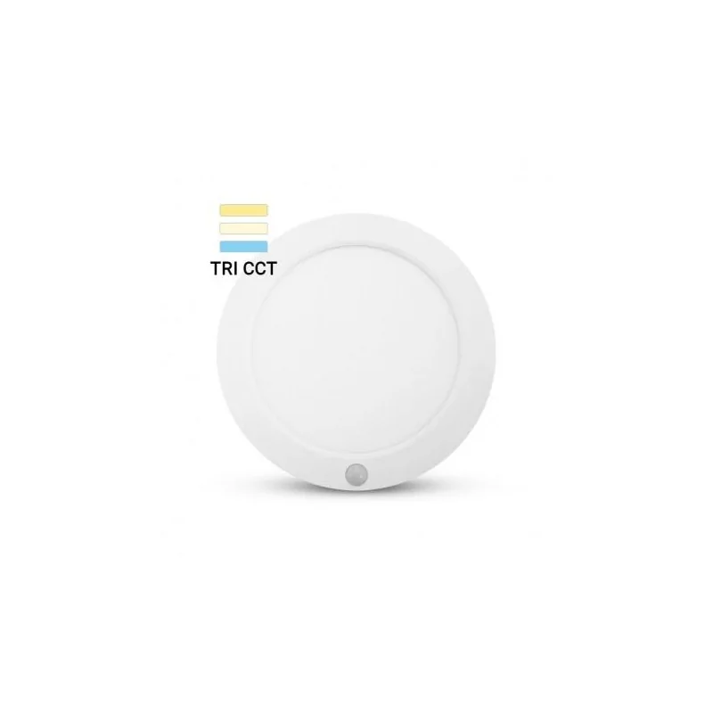 PLAFONNIER LED BLANC Ø230 18W CCT + DÉTECTEUR IR