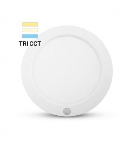 PLAFONNIER LED BLANC Ø230 18W CCT + DÉTECTEUR IR