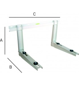 RODIGAS - SUPANV150AB - Support mural avec barre niveau 700x465mm charge maxi 140 kg