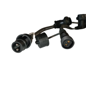 Guirlande guinguette LED B22 20 ampoules multicolore 10m + Câble d'alimentation