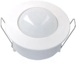 Hager - 52371 -Détecteur mouvement infrarouge plafond semi-encastré 360° blanc