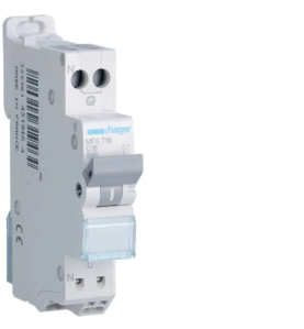 Hager - MFS716 - Disjoncteur 1P+N 3kA C-16A connexion SanVis 1 Module