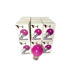 Lot de 18 ampoules roses B22 Incassables avec culot en fer