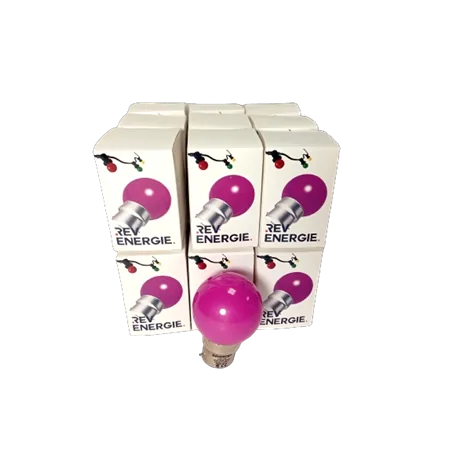 Lot de 18 ampoules roses B22 Incassables avec culot en fer