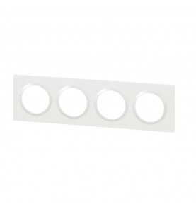 Legrand - 600804 - PLAQUE 4P BLANC DOOXIE