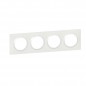 Legrand - 600804 - Plaque carree dooxie 4 postes finition Blanc