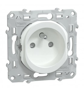 Schneider Electric - S320059 - Prise 2P+T a puits Auto Blanc