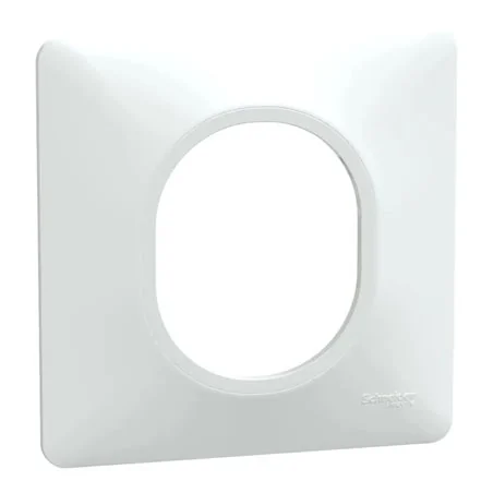Schneider Electric - S320702 - Plaque 1 poste Ovalis Blanc