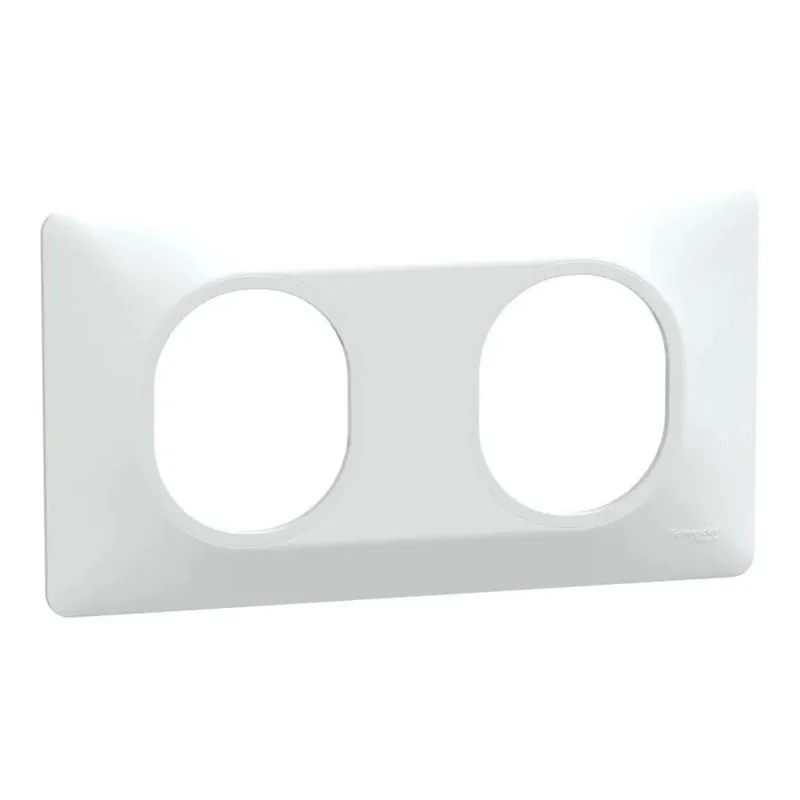 Schneider Electric - S320704 - Plaque 2 postes Ovalis 71mm Blanc