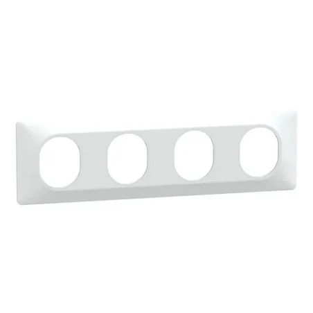 Schneider Electric - S320708 - Plaque 4 postes Ovalis 71mm Blanc