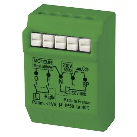 Yokis - MVR500ERP - Micromodule volet roulant encastre radio Power
