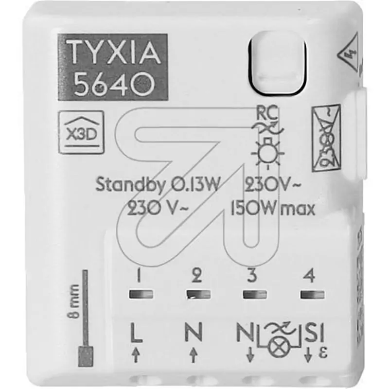 Delta Dore - 6351413 - Tyxia 5640 Recepteur nanomodule radio variation eclairage - Phase neutre