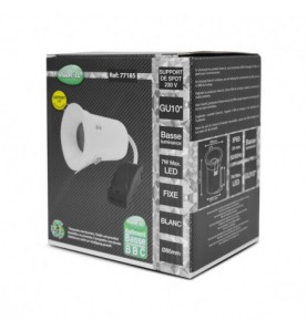 SUPPORT PLAFOND BBC ROND BLANC BASSE LUMINANCE AVEC DOUILLE AUTOMATIQUE Ø90 MM