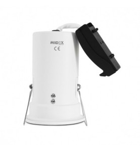 SUPPORT PLAFOND BBC ROND BLANC BASSE LUMINANCE AVEC DOUILLE AUTOMATIQUE Ø90 MM