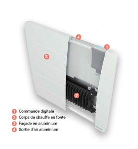 Atlantic - 529918 - Radiateur connecte Nirvana Neo horizontal 1500W blanc